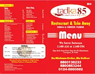 Tadka 85 menu 1