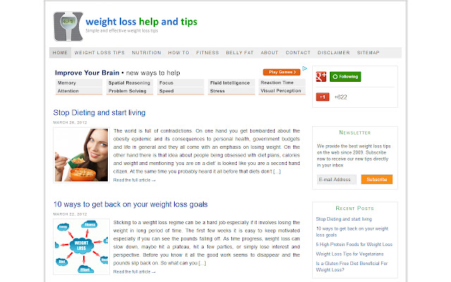 Weight Loss Help and Tips chrome extension