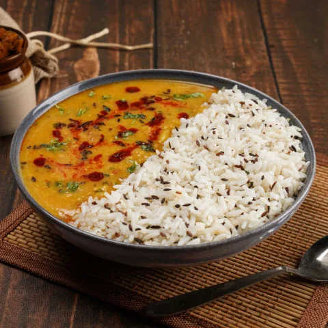 Homestyle Dal Tadka Chawal