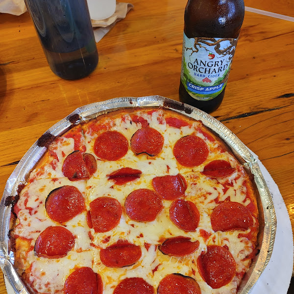 Gluten free cauliflower crust pepperoni pizza