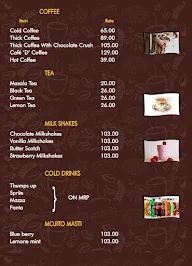 Cafe D menu 1