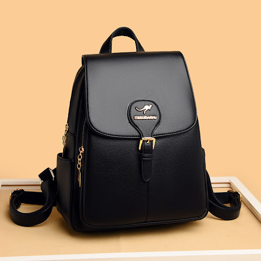 Title 7, Soft Leather Schoolbag Large Capacity Womens B...