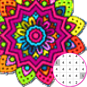 Mandala Coloring By Number:PixelArtColor 14.1 Icon