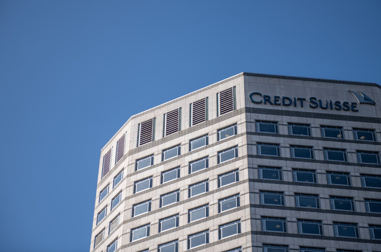 The Credit Suisse building is shown in Canary Wharf in London, England. Picture: GETTY IMAGES/CHRIS J RATCLIFFE