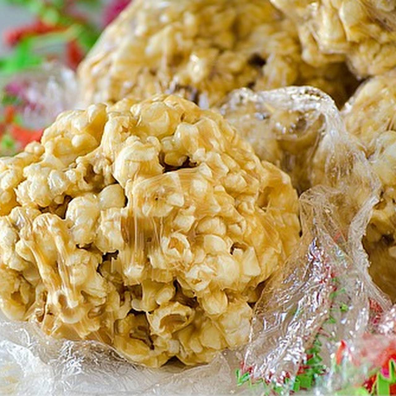 Chewy Caramel Popcorn Balls