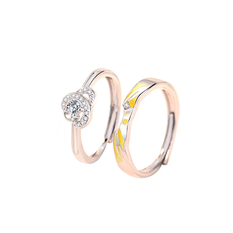 Title 2, Anello Coppia Original Warm Sun And Camellia