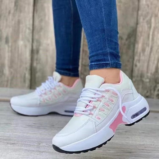 Title 4, Womens Lace Up Wedge Heel Running Sports Shoes...