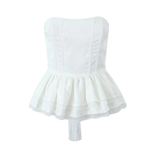 Title 2, Womens Fashion Personality Ruffled Tube Top. E...