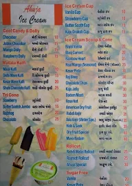 Ahuja Ice Cream menu 4