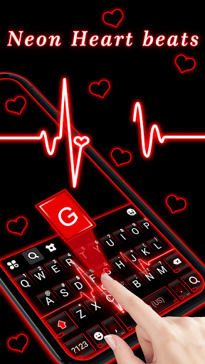 Screenshot Neon Red Heartbeat Theme