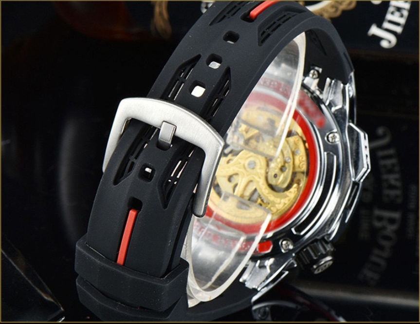 Title 3, Montre en silicone creux avec grand cadran rond...