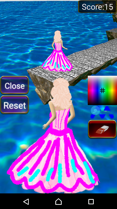 Android application Draw your princess and play. screenshort