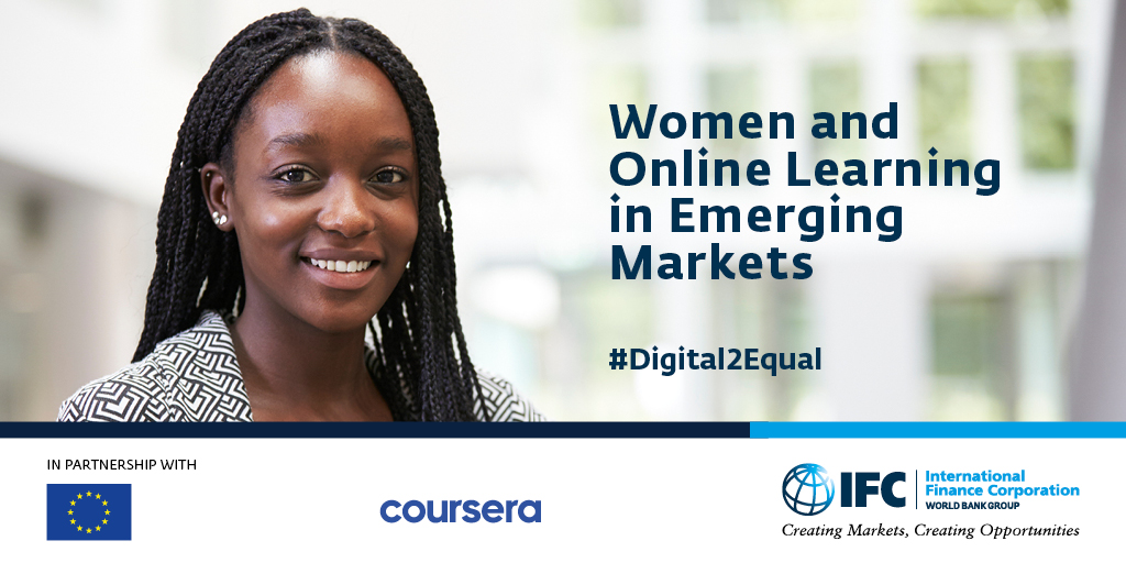 Coursera partners with IFC and the European Commission to publish global study on women and online learning in emerging markets 