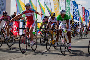 Hermon Fouche from Team Bonitas wins the stage during stage 3 of the 2014 Mzansi Tour from Bethlehem, Free State to Vanderbijlpark, Gauteng on April 11, 2014 in South Africa.