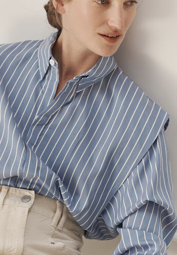 Title 2, Womens Wide-shoulder Loose-fitting Shirt