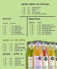 Juice Cult menu 1