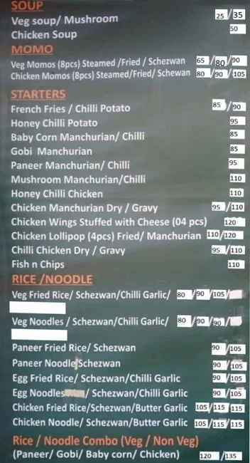 Choi Choi Momos menu 