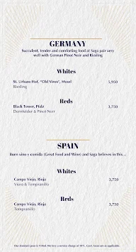 Saga - Cuisines Of India menu 1