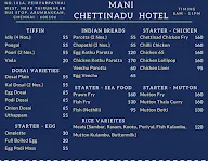 Mani Chettinadu Hotel menu 2