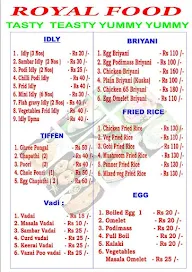 Royal Food menu 1