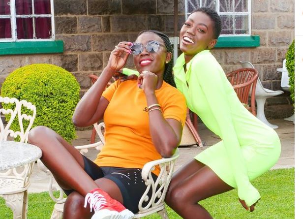 Akothee with daughter Rue Baby