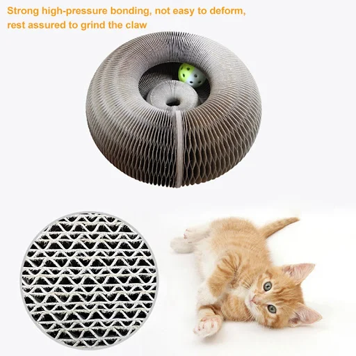 Magic Organ Cat Scratching Board Cat Toy with Bell Cat Grinding Claw Cat Climbing Frame Magic Organ Pet Cat Play Scratch