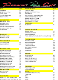 Banarasi Paan Cafe menu 1