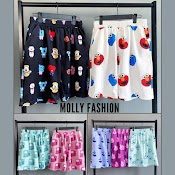 Quân Short Cartoon Unisex (Nhiều Mẫu) Bst 01 Molly Fashion - Quần Đùi Nam Nữ Freesize Đến 65Kg