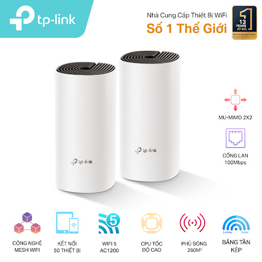 Hệ thống Wifi Mesh TPLink Deco E4 ( 2 pack)