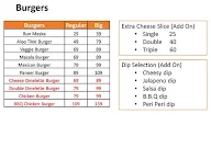 Burger Land menu 1