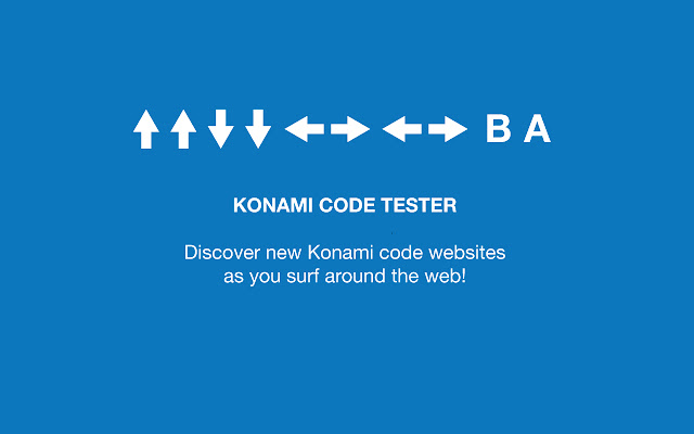 Konami Code Test Discover chrome extension