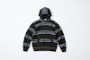 stone island x supreme warp stripe hooded sweatshirt