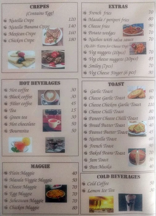 Susha's Cafe menu 