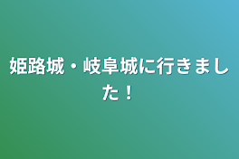 姫路城・岐阜城に行きました！