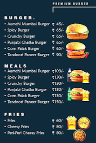 Aamchi Mumbai Burger menu 2