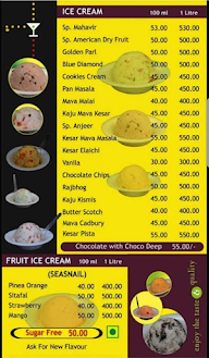 Mahavir Ice Cream menu 2