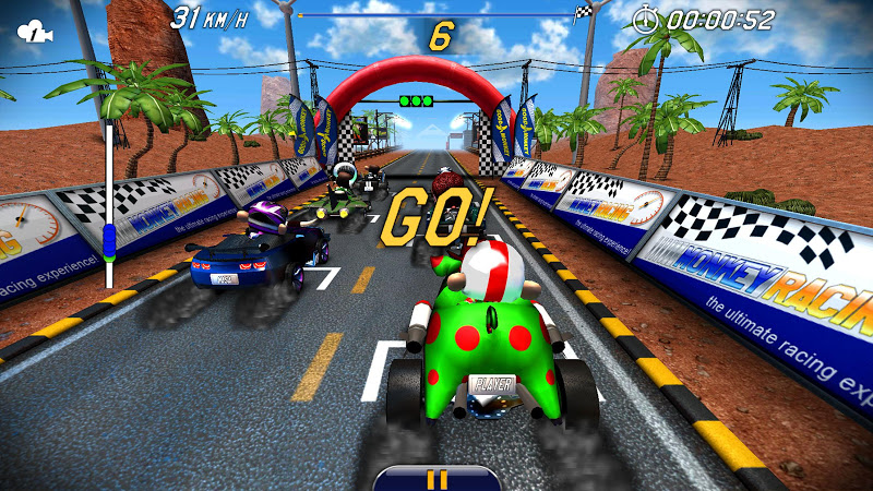 Скриншот Monkey Racing Free