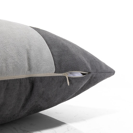Title 2, Blue Grey Patchwork Pillow Cover for stylish ho...