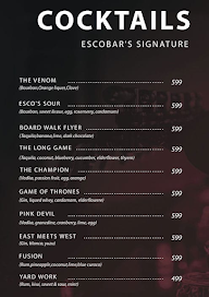 Escobar menu 1