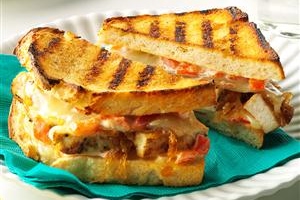 Chicken & Caramelized Onion Grilled Cheese