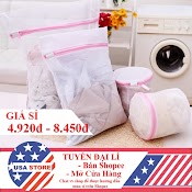 [Quà] Túi Lưới Đựng Bảo Vệ Quần Áo, Đồ Lót Trong Máy Giặt Usa Store (Trắng) [Mua 3 Tặng 1 Bóng Hỗ Trợ Giặt]