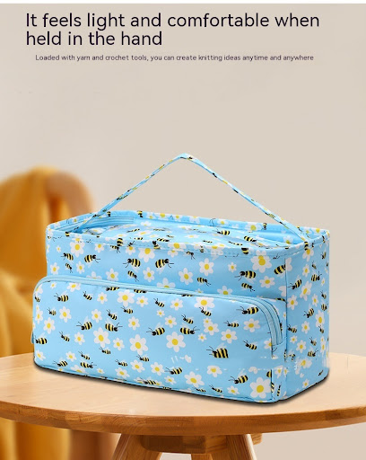 Title 2, Wool Storage Bag Crochet Tool Buggy Bag With Ca...