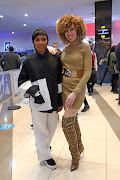 Dineo Ranaka and Refilwe Modiselle attending the premier of the movie 'Elvis' at Ster-Kinekor Sandton. 