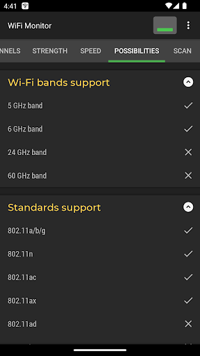 Screenshot WiFi Monitor: network analyzer