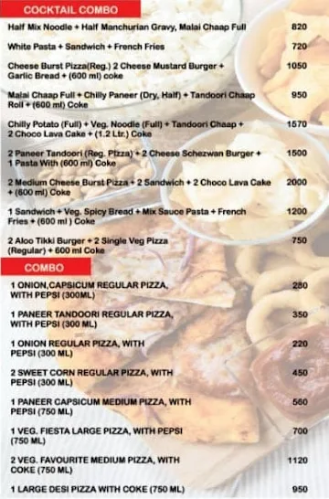 3 Star Pizzas And Chinese Hub menu 