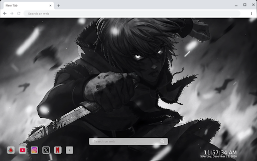 Thorfinn Winland Saga Monochrome Live Wallpaper screenshot 2