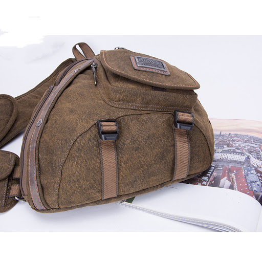 Title 4, Two Color Canvas Breast Bag with Washing Water ...