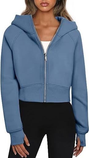 Title 9, Womens Casual Zippered Hooded Sweatshirt Fleec...