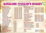 Bangalore Iyangar's Bakery menu 1