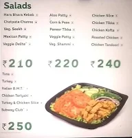 Subway menu 3